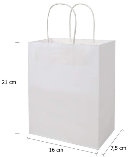 Bolsas De Papel Kraft 16x21 Con Manillas (100 unidades)