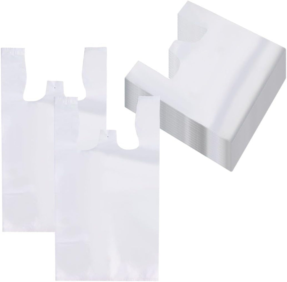 Bolsas tipo camiseta - plástico - blanco - 500 unidades - De Gaune