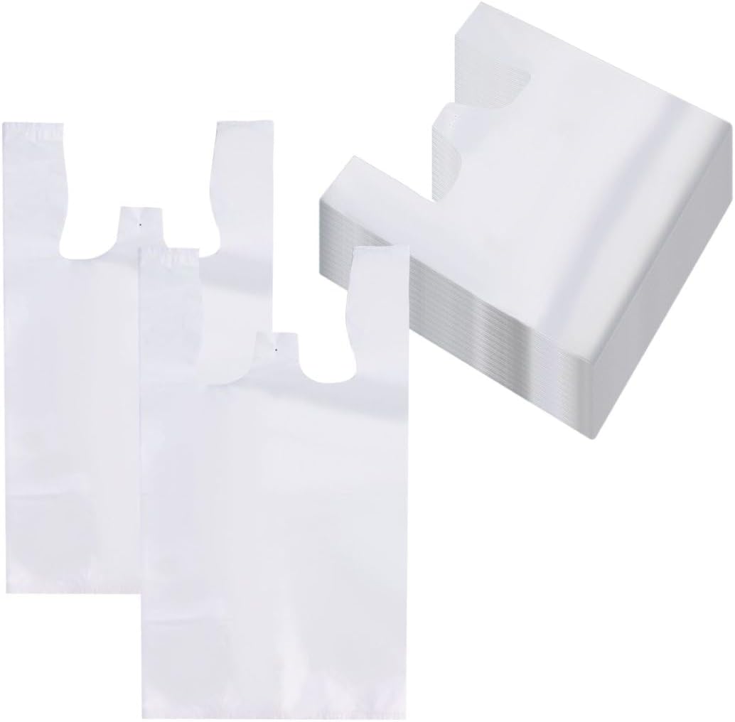 Bolsas tipo camiseta | plástico | blanco | 500 unidades