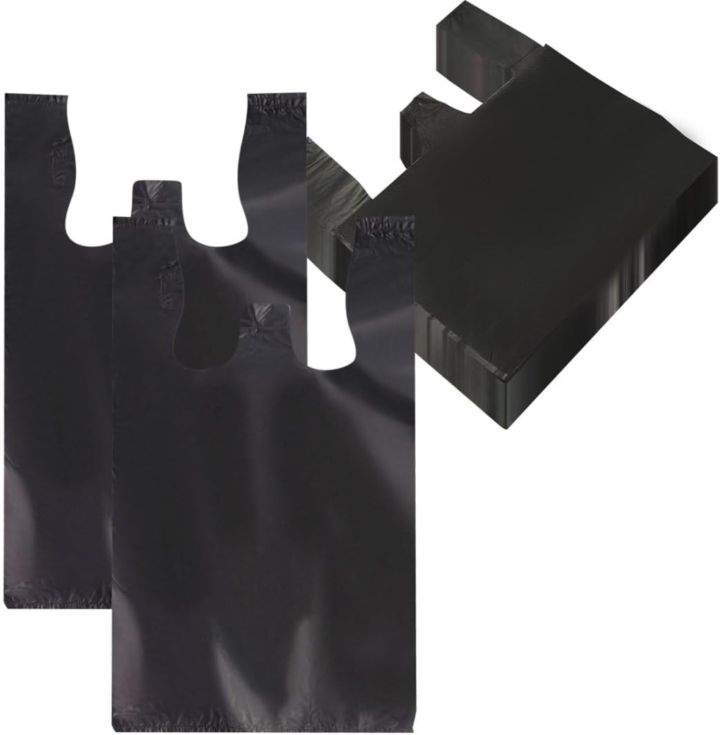 Bolsas tipo camiseta | plástico | negro | 500 unidades
