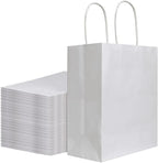 Bolsas de papel kraft con manilla | 22x32 | blanco | 100 Unidades