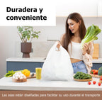 Bolsas tipo camiseta | plástico | blanco | 500 unidades