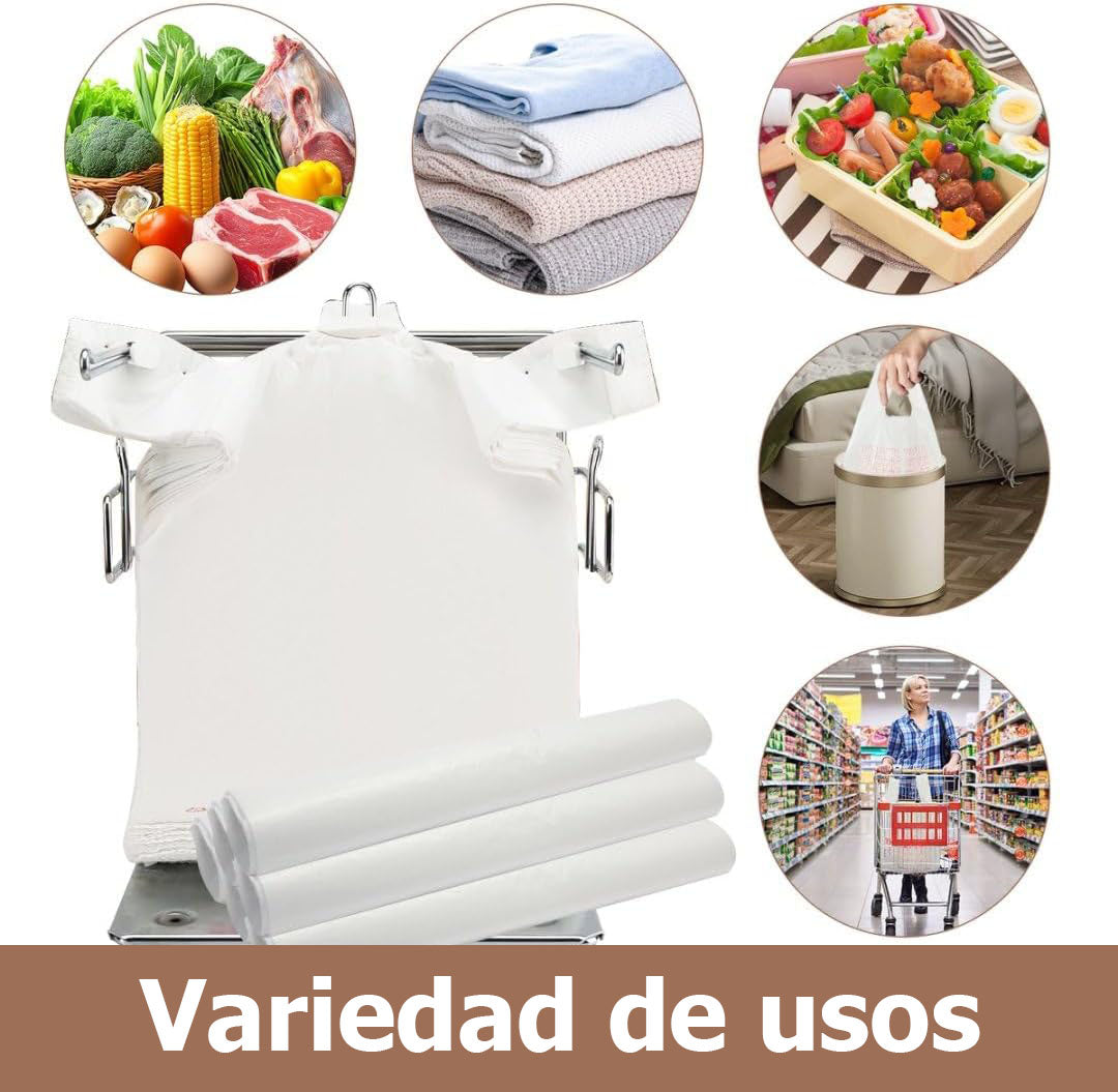 Bolsas tipo camiseta | plástico | blanco | 500 unidades