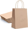 Bolsas de papel kraft con manillas | 16x21 | 100 unidades