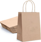 Bolsas de papel kraft con manillas | 16x21 | 100 unidades