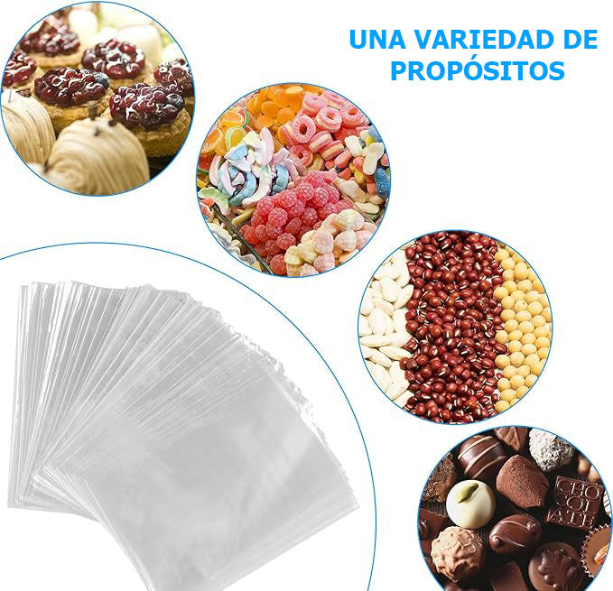 Bolsas celofán | plástico | transparente | 500 unidades