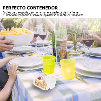 Envase Triangular Porta Torta (100 unidades)