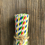 Bombilla de polipapel bicolor | 6mm | 100 unidades