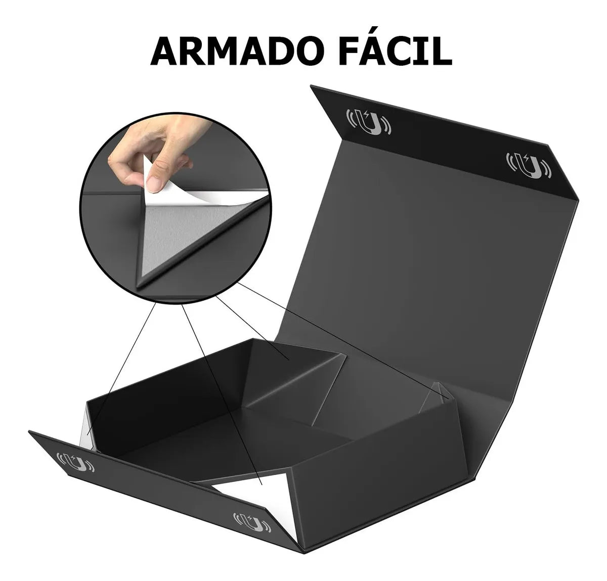Caja de lujo | cierre magnético | variedad de colores