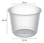 Pocillo degustador salsero | 5oz | plástico | transparente