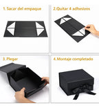 Cajas de lujo con lazo | Set 3 unidades | cierre magnético| negro