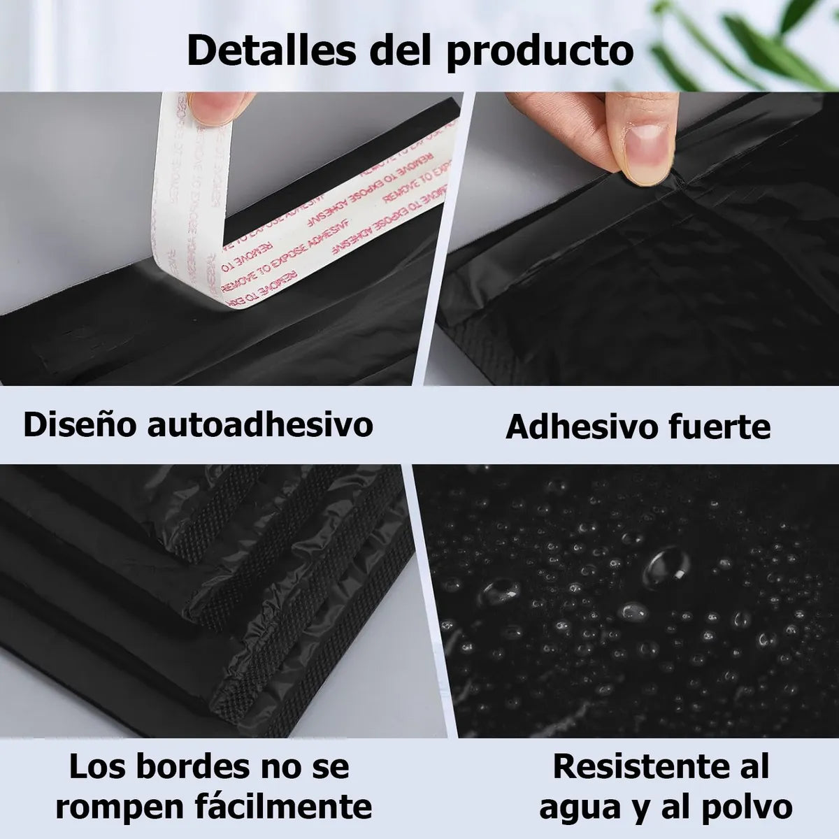 Sobres acolchados burbujas para envíos | 30x40 | negro | 50 unidades