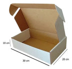 Caja de cartón autoarmable | 30x20x10 | multiuso | blanco