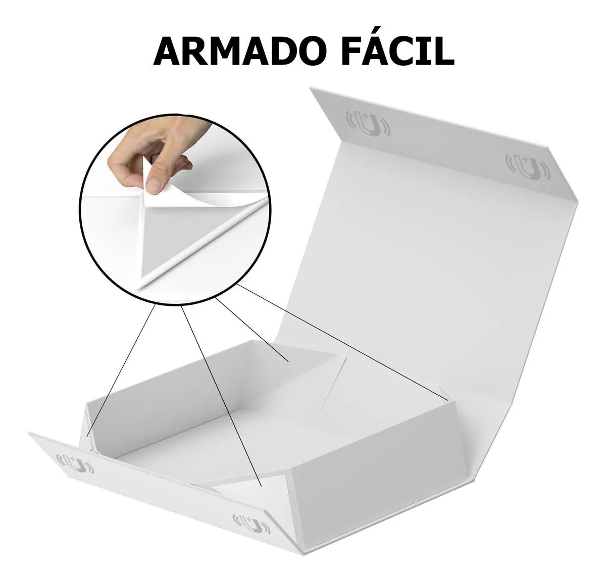 Caja de lujo | cierre magnético | variedad de colores