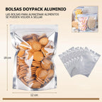 Bolsas Doypack | 12x18 | aluminio | cierre zipper