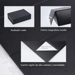 Cajas de lujo con lazo - Set 3 unidades - cierre magnético - negro - foto 4