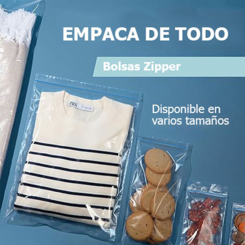 Bolsas Ziploc Con Cierre Zipper Distintas Medidas (100 unidades)