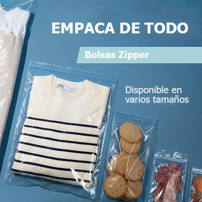 Bolsas Ziploc Con Cierre Zipper Distintas Medidas (100 unidades)