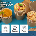 Pote kraft con tapa - 16oz - 100 unidades - foto 4