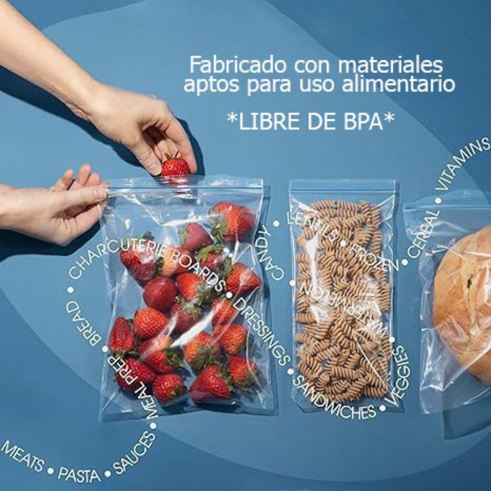 Bolsas Ziploc Con Cierre Zipper Distintas Medidas (100 unidades)
