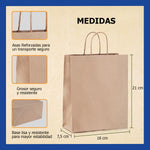Bolsas de papel kraft con manillas - 16x21 - 100 unidades - foto 2