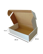 Caja de cartón autoarmable | 30x20x6 | multiuso | blanco