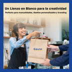 Bolsas de papel kraft con manilla | 22x25 | 100 unidades