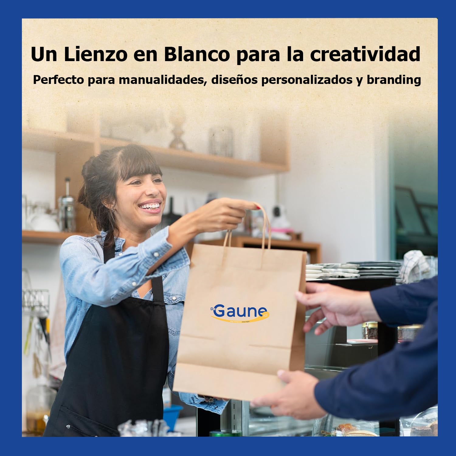 Bolsas de papel kraft con manilla | 22 X 10 X 30 | 100 unidades