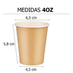 Vasos desechables polipapel | 4oz | 1 Capa | 500 unidades