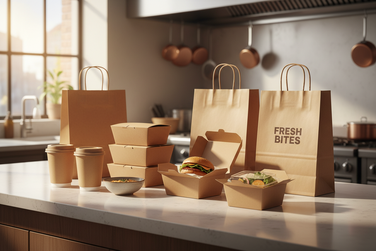 Pack Inicio Delivery | Vasos + Cajas + Bolsas Kraft | Combo Ahorro 12% para Restaurantes