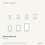 Guía de medidas: Bolsas plásticas | prepicadas