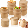 Pote kraft con tapa | 12oz | 100 unidades