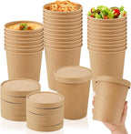 Pote kraft con tapa | 16oz | 100 unidades