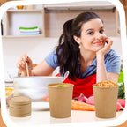 Pote kraft con tapa | 16oz | 100 unidades