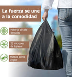 Bolsas tipo camiseta - plástico - negro - 500 unidades - foto 3
